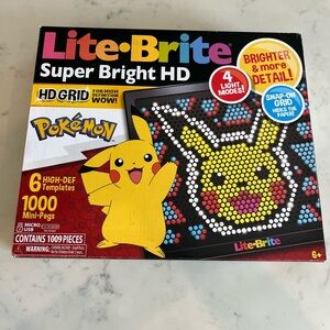 Lite-Brite Super Bright HD Pokémon Pikachu Light Peg Set